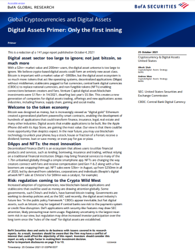 Digital Assets Primer - Only the first inning