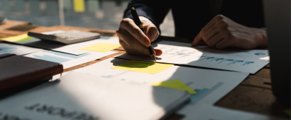 Managed crypto portfolio with icons showing expert guidance, diversification, and secure digital asset management.