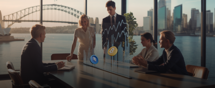 Financial advisor guiding clients on Australian asset management strategies including traditional and alternative investments.
