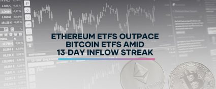 Ethereum and Bitcoin ETF charts showing contrasting inflow trends