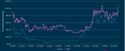 Solana vs BNB Circulating Marketcap